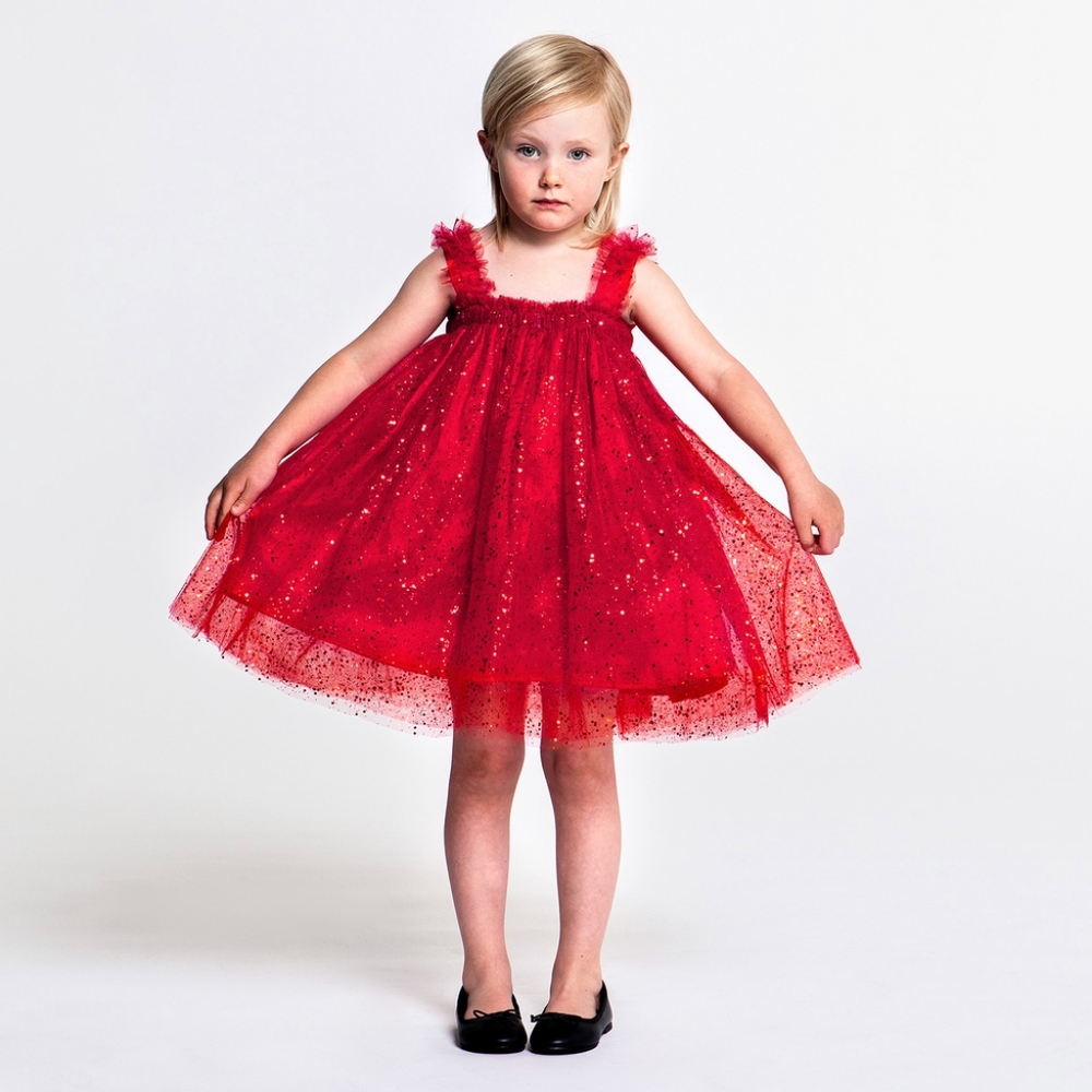 Red Glittery Dress for Toddlers NWT